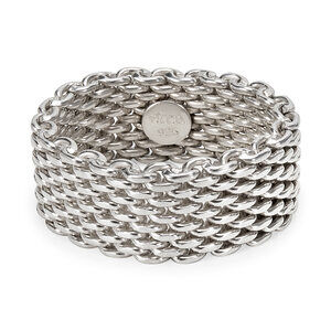 Tiffany & Co. Sterling Silver  Somerset Mesh Ring